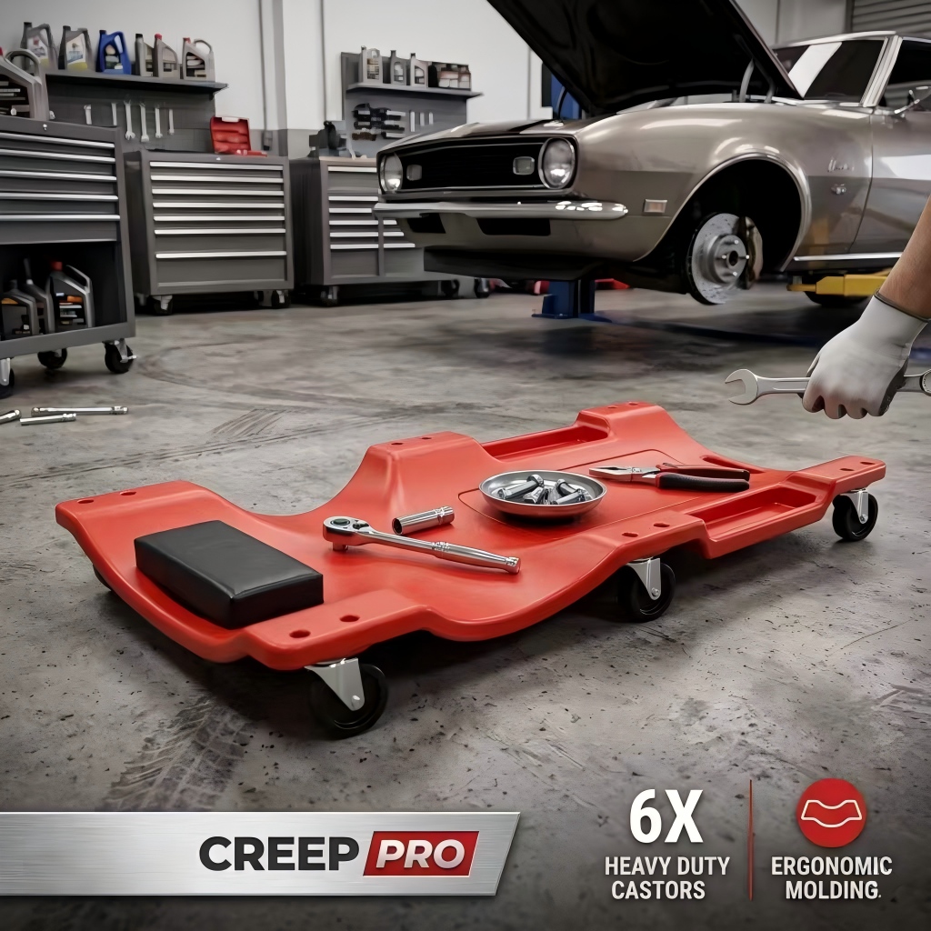 Garage Creeper Roller - 40'' 6-Wheel Heavy Duty Mechanic Creeper,