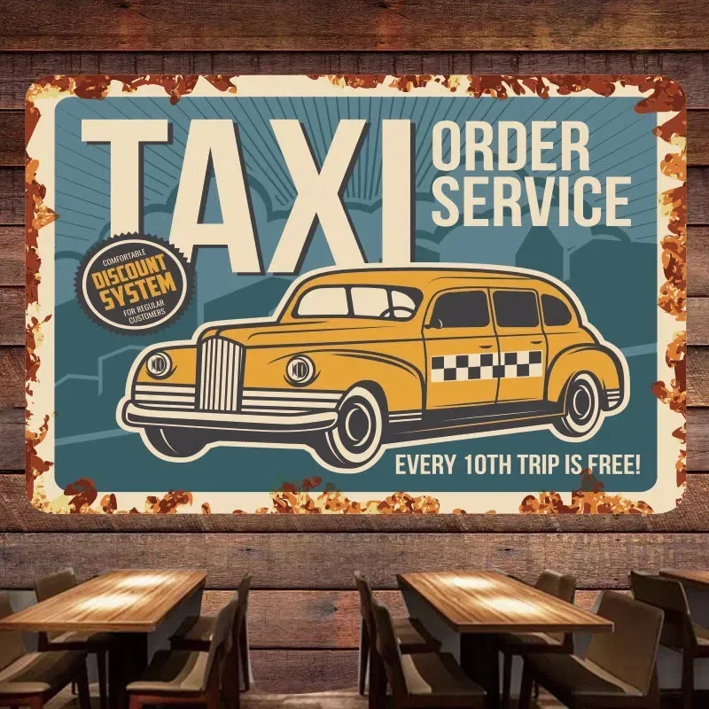 TAXI ORDER SERVICE Vintage CAR - Auto Repair Shop Banners recension och pris