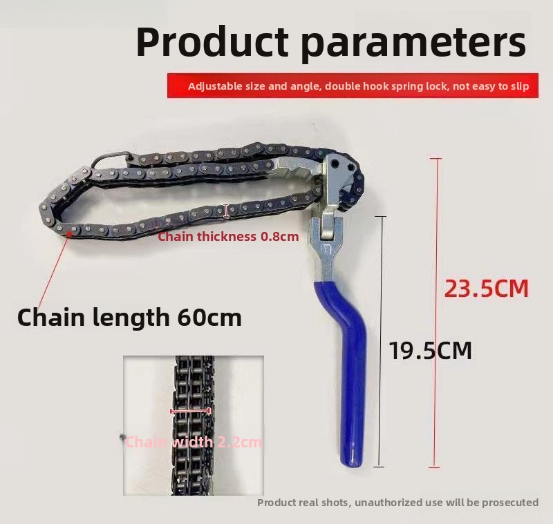 New Reinforced Double Chain Re - Oil Filter Wrench recension och pris