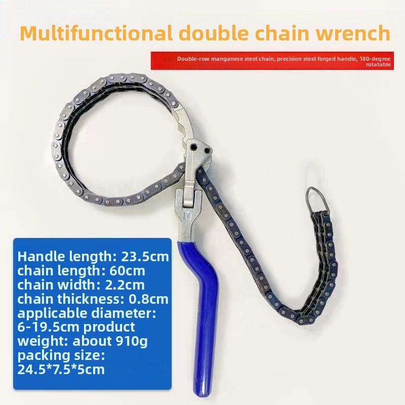 New Reinforced Double Chain Re - Oil Filter Wrench recension och pris