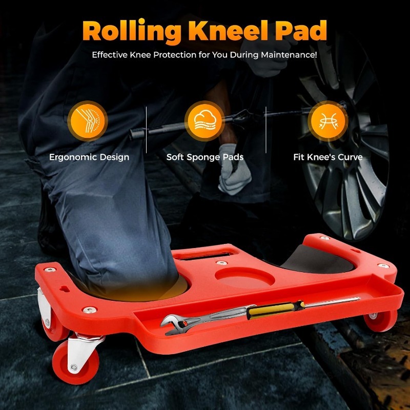 Portable Kneeling Pad Rolling  - Garage Creeper Roller recension och pris