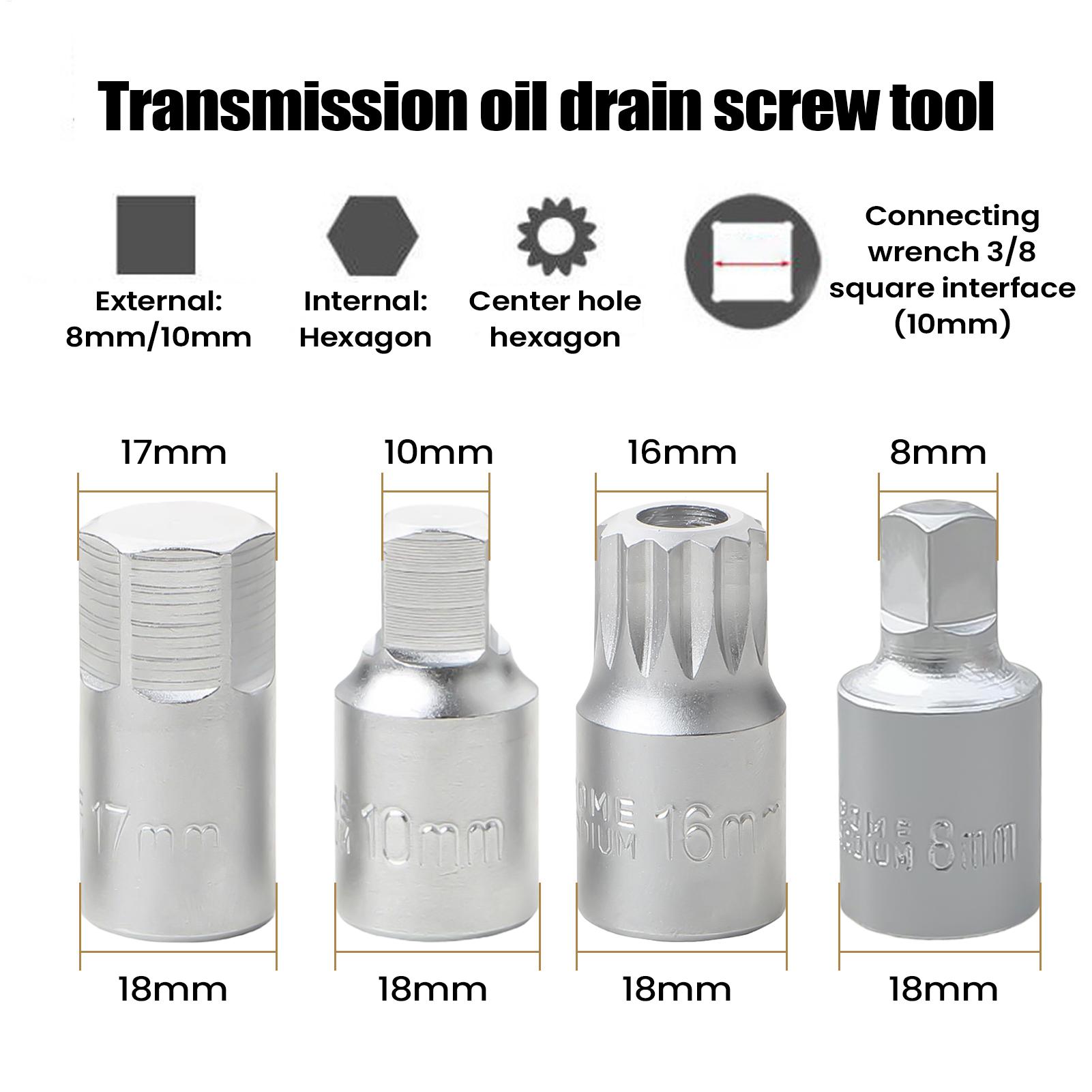 1pc Oil Sump Drain Socket Wren - Oil Filter Wrench recension och pris