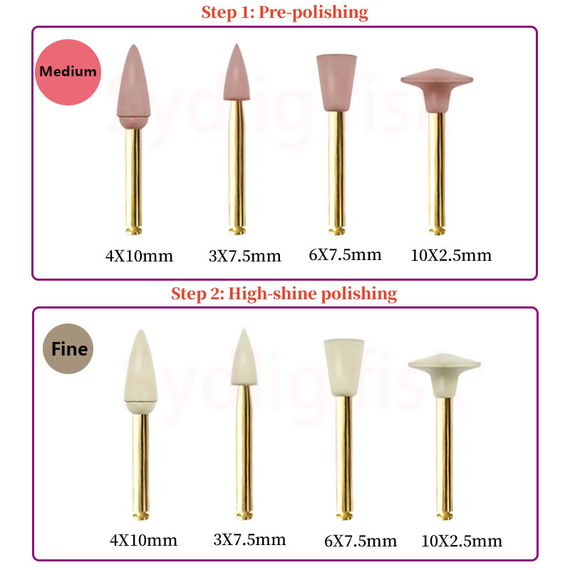 6/8Pcs Dental Rubber Polisher  - Orbital Polisher Da recension och pris